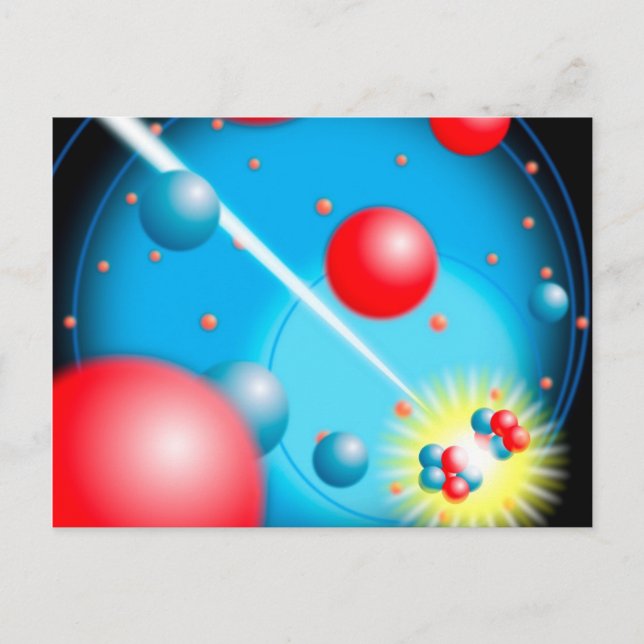 Carte Postale Fission de l'atome (Devant)