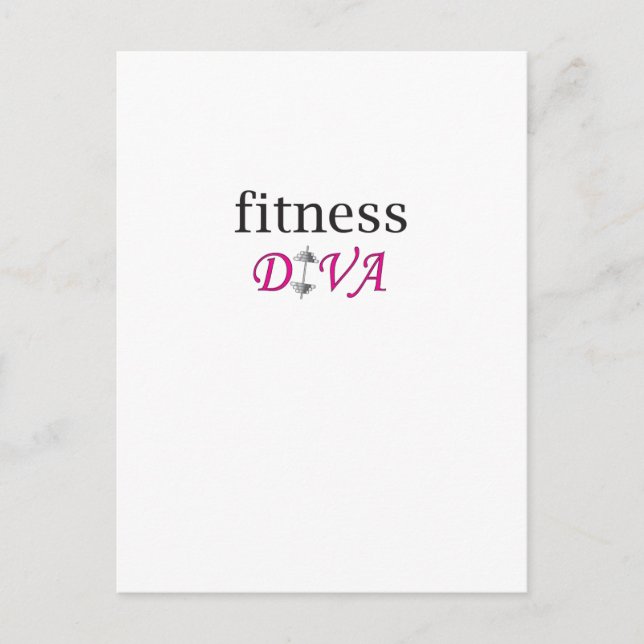 Carte Postale fitness diva (Devant)