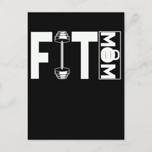 Carte Postale Fitness Mama Gym Weightlifting Maman
