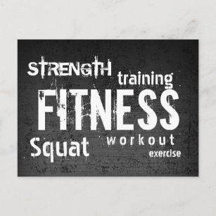 Carte Postale Fitness Personal Trainer Grunge Dark Professional