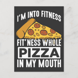 Carte Postale Fitness Pizza Slice Restaurant Lover Gym Foodie