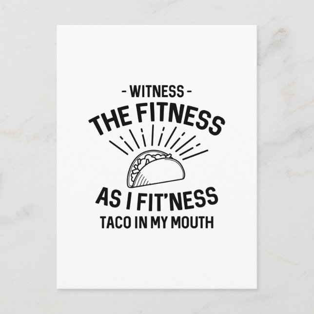 Carte Postale Fitness Taco (Devant)