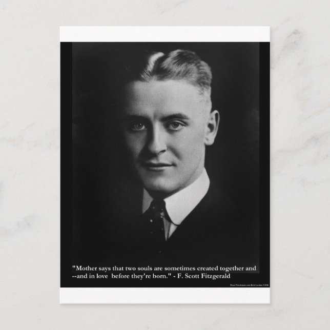 Carte Postale Fitzgerald "Deux âmes" & Citer Tee - shirts et cad (Devant)