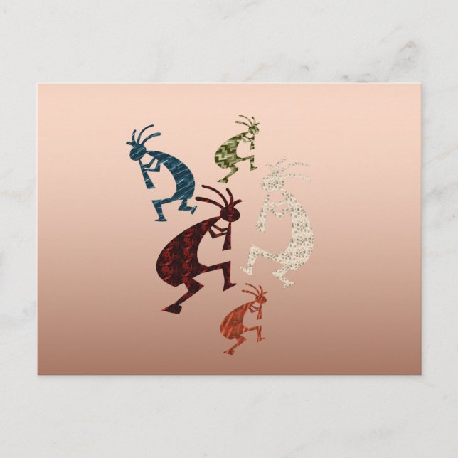 Carte Postale Five Kokopelli (Devant)
