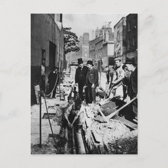 Carte Postale Fixation d'un tuyau (Devant)