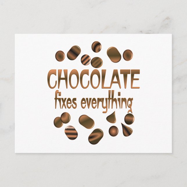 Carte Postale Fixations au chocolat (Devant)
