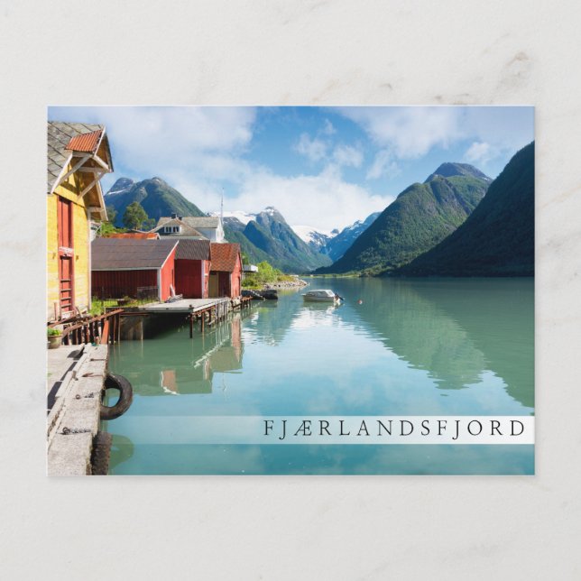 Carte Postale Fjaerpayfjord paysage de fjord en Norvège (Devant)