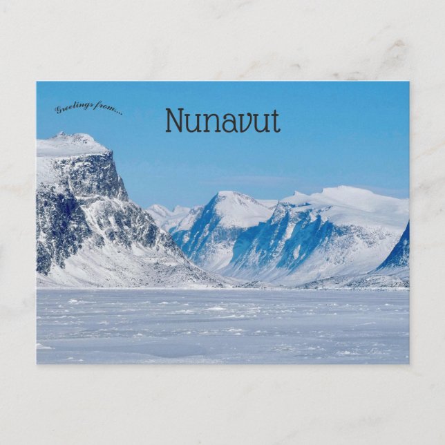 Carte Postale Fjord Pang Nunavut Canada (Devant)