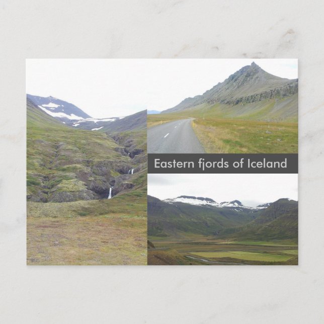 Carte Postale Fjords orientaux d'Islande (Devant)