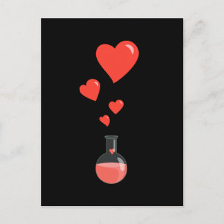 Carte Postale Flacon de Coeurs Science Pheromones