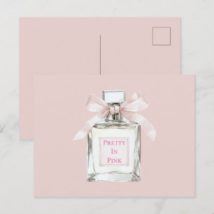 Carte Postale Flacon de parfum Arc-en-ciel rose Bow