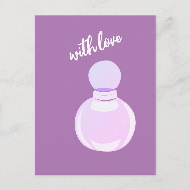 Carte Postale Flacon de parfum violet (Devant)