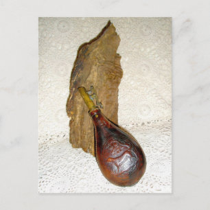 Carte Postale Flacon en poudre en cuir antique
