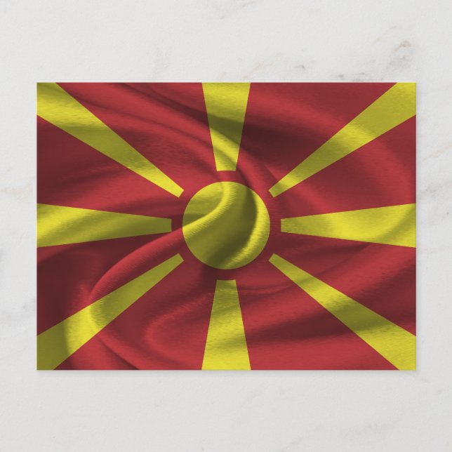 Carte Postale Flag de Macedonia (Devant)