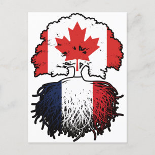 Carte Postale Flag des Trois Canadiens Canada