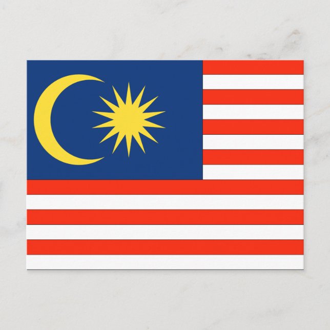 Carte Postale Flag malaisien (Devant)