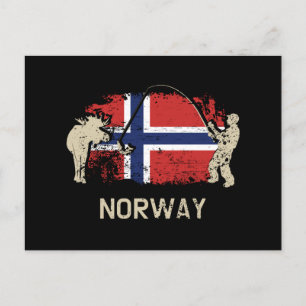 Carte Postale Flag norvégien
