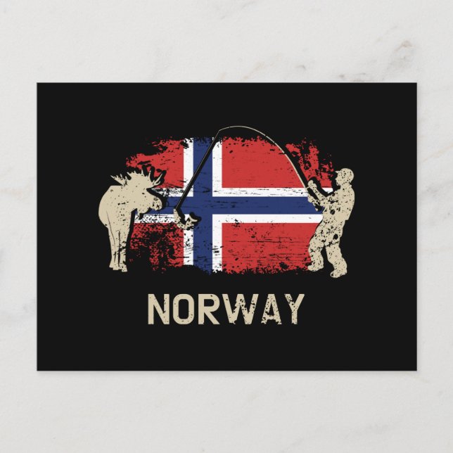Carte Postale Flag norvégien (Devant)
