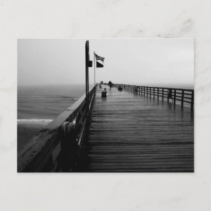Carte Postale Flagler Beach Pier Photographie noir et blanc