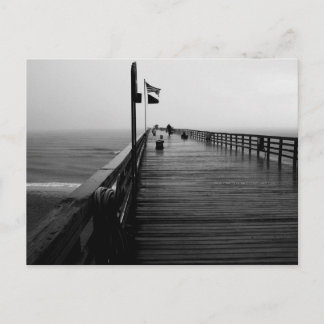 Carte Postale Flagler Beach Pier Photographie noir et blanc