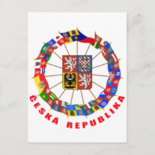 Carte Postale Flags tchèque Pinwheel