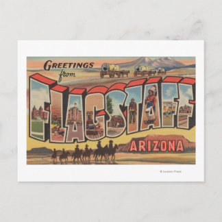 Carte Postale Flagstaff, Arizona - Scènes de grandes lettres