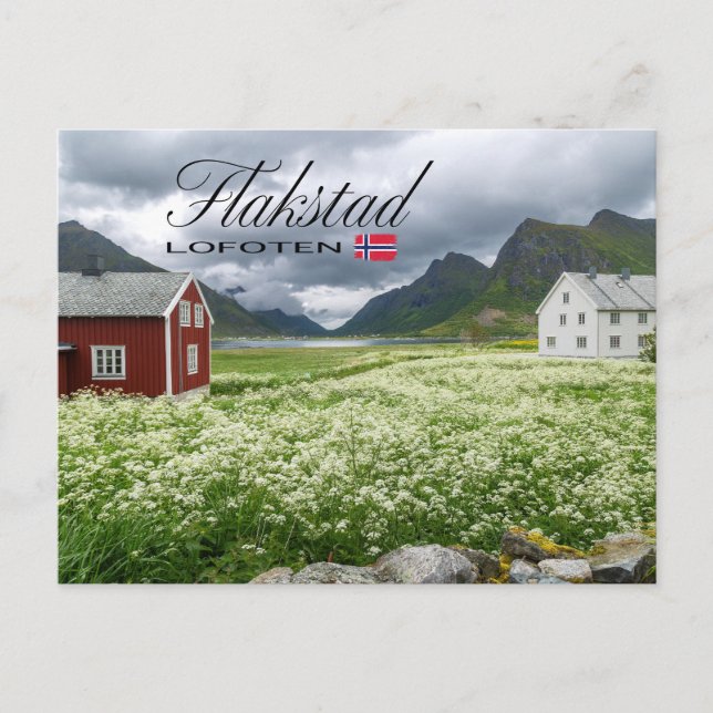 Carte Postale Flakstad dans les Lofoten (Devant)