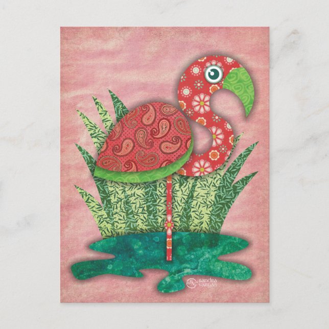 Carte postale Flamant rose (Devant)