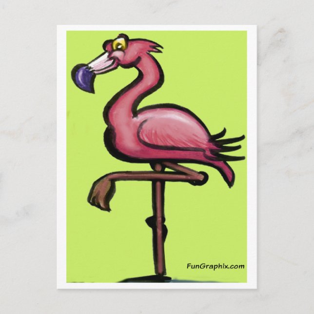 Carte Postale Flamant rose (Devant)
