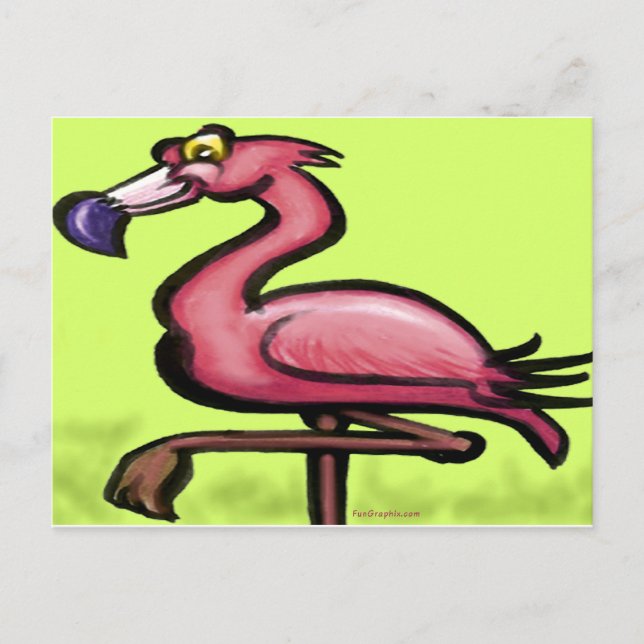 Carte Postale Flamant rose (Devant)