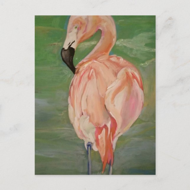 Carte Postale Flamant rose (Devant)