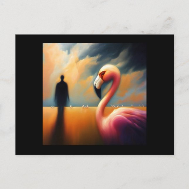 Carte Postale Flamant rose animal Spirit 1 (Devant)