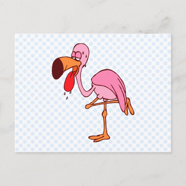 Carte Postale Flamant rose de remplissage (Devant)