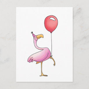 Carte Postale Flamant Rose Drôle Joyeux Anniversaire – Joli Oise