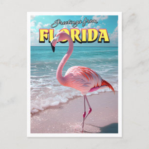 Carte postale Flamant rose Florida