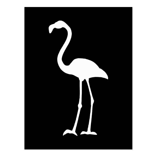 Carte Postale Flamant Rose Noir Et Blanc Zazzle Fr