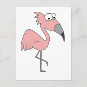 Carte Postale Flamant rose rose