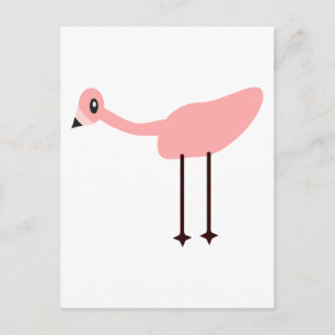 Carte Postale Flamant rose rose