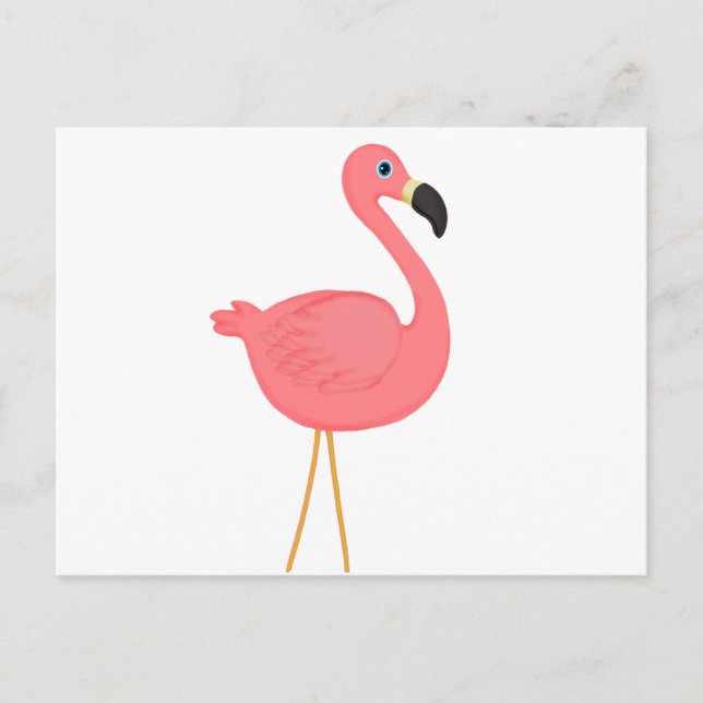 Carte Postale Flamant rose rose (Devant)