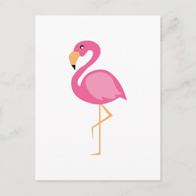 Carte Postale Flamant rose rose (Devant)
