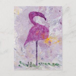 Carte postale Flamant rose rose