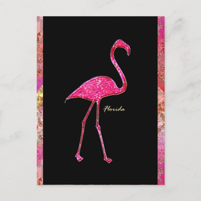 Carte Postale Flamant rose rose chaud Floride (Devant)