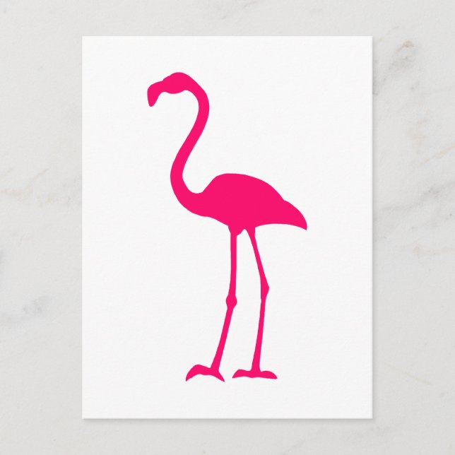 Carte Postale Flamant rose rose vif (Devant)