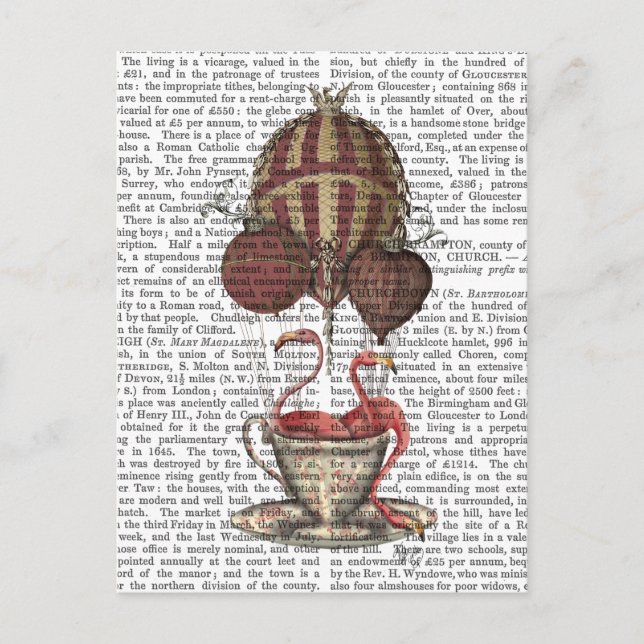 Carte Postale Flamants roses en Teacup (Devant)