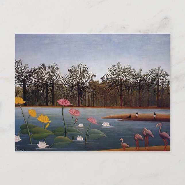 Carte Postale Flamants roses par Henri Rousseau (Devant)