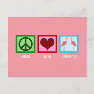 Carte Postale Flamants roses roses