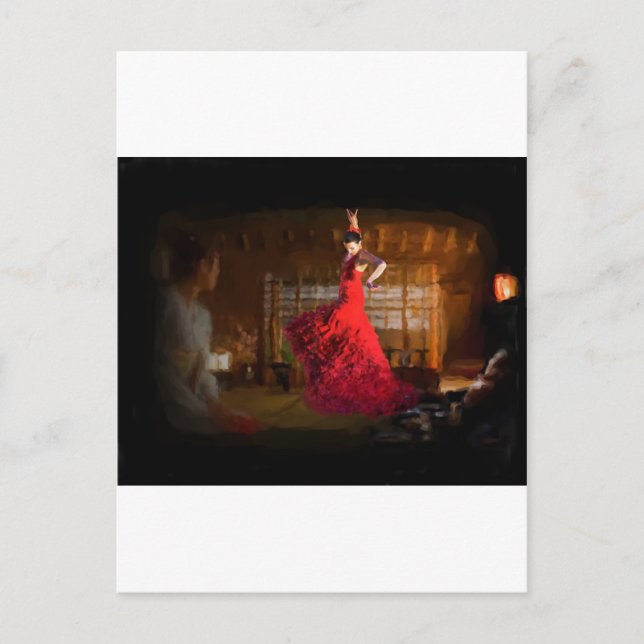 Carte Postale Flamenca allume une maison de thé à Tokyo, Japon (Devant)