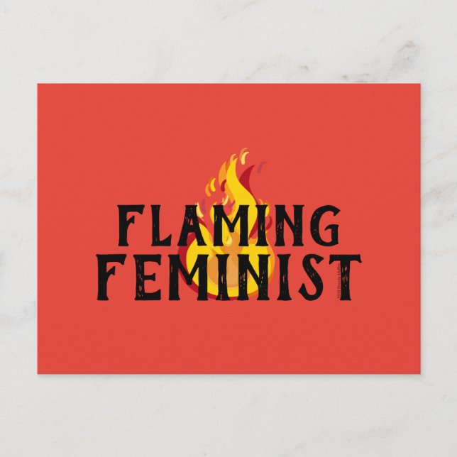 Carte Postale Flaming Feminist RBG Flames 20 Base Design (Devant)