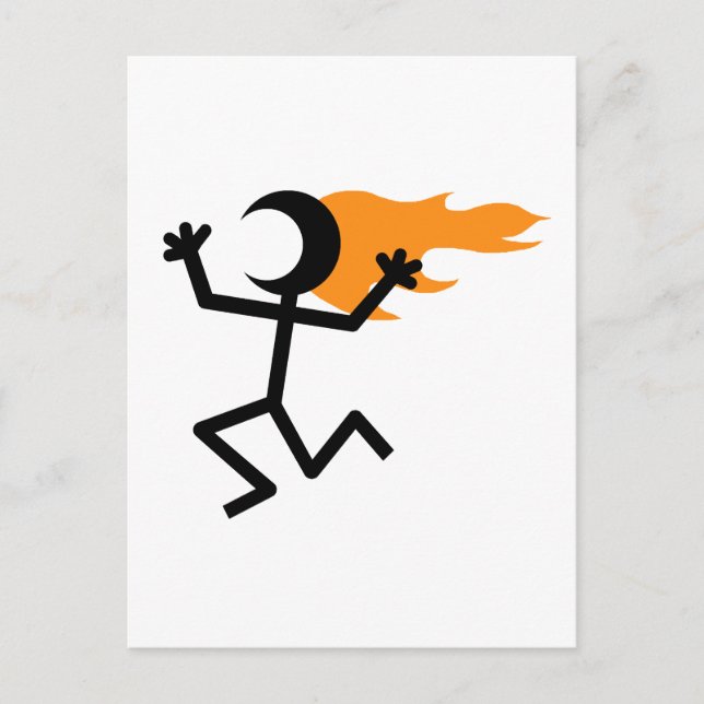 Carte Postale Flaming head (Devant)