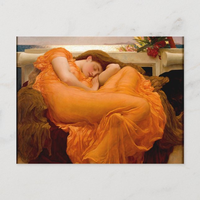 Carte Postale Flaming Juin Peinture Par Frederic Leighton (Devant)